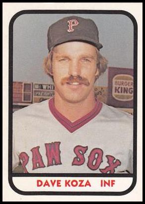 1981 TCMA Pawtucket Red Sox 16 Dave Koza